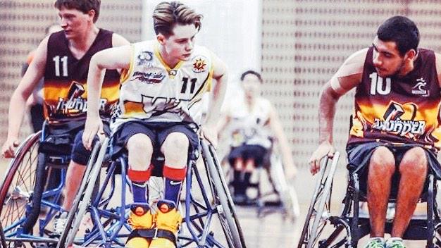 Robyn Lambird at the 2014 Junior National Wheelchair Basketball Championships